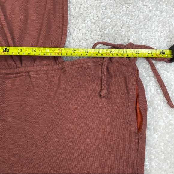 Free People Beach Let’s Chill One Piece Jumpsuit Medium Rust Color Boho oversize - Picture 11 of 11